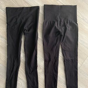Spanx Bare Assets control top leggings (two pair)